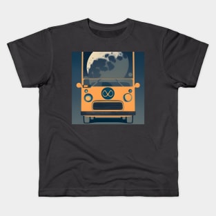 Moon Skoolie Bus Kids T-Shirt